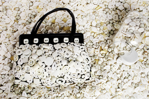 Blanc Button Bag