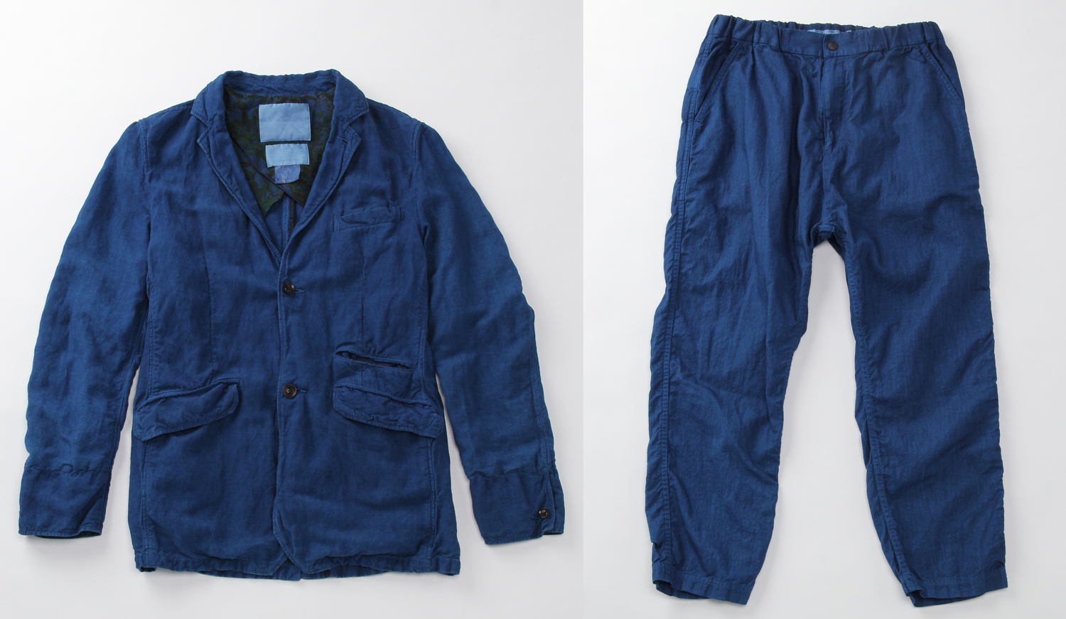 White Mountaineering(左)ジャケット〈72,000円+税〉、(右)パンツ〈21,000円+税〉