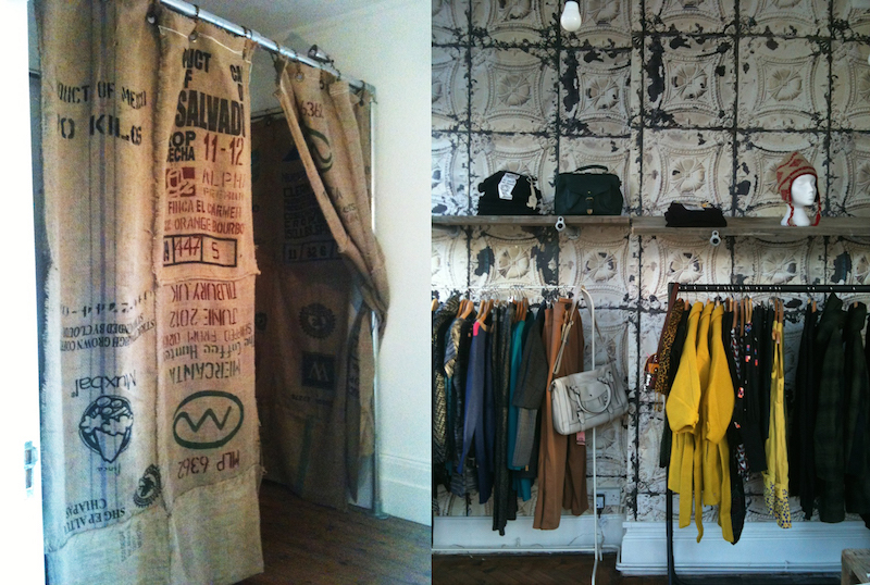 Fashion Conscienceの店内。左は試着室。