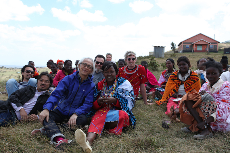 Kurino with local artisans, whom he think are 'super fashionable'. He says he was very inspired by them, and says 'They pushed me forward to enjoy fashion more freely.' (IMAGE: Courtesy of UNITED ARROWS)