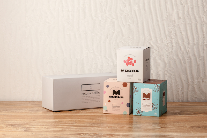 オーガニックカフェインレスコーヒー・モカドリップバッグ 10g×8袋入BOX3箱セット（￥4,000＋税）