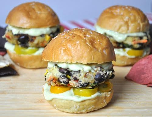 Salsa Verde Sliders with Avocado Mayonnaise