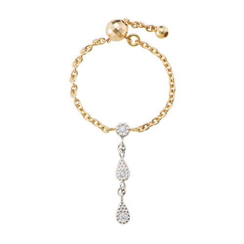 星空の雫ダイヤモンド ロング チェーンリング(¥74,600+税)